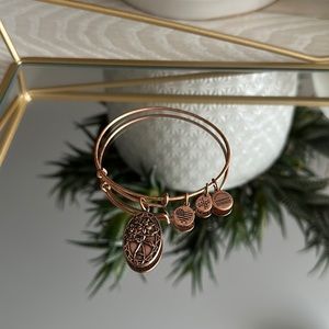 Alex and Ani copper tone “Friends” bangle
